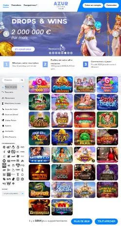 l'application et interface MIDAS LUCK CASINO