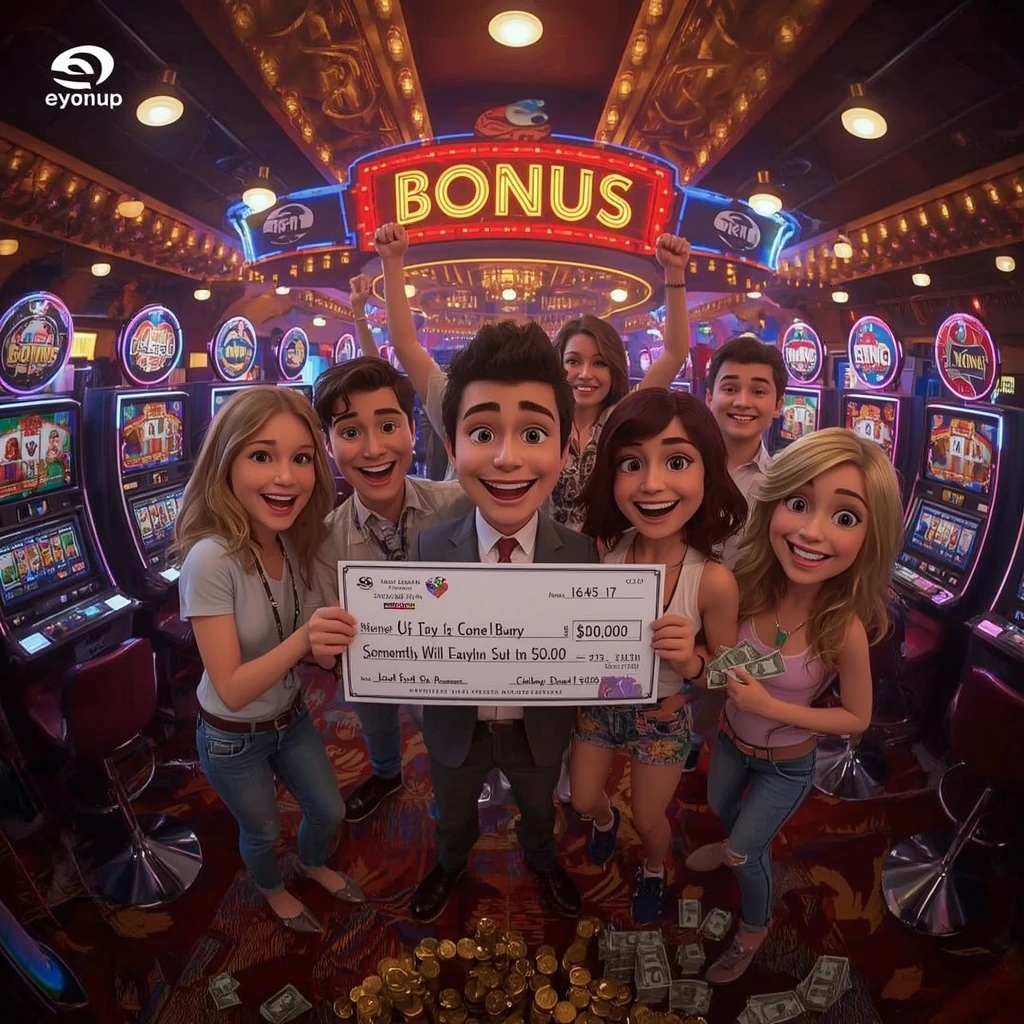 bonus dans les mains d'un homme au casino MIDAS LUCK CASINO
