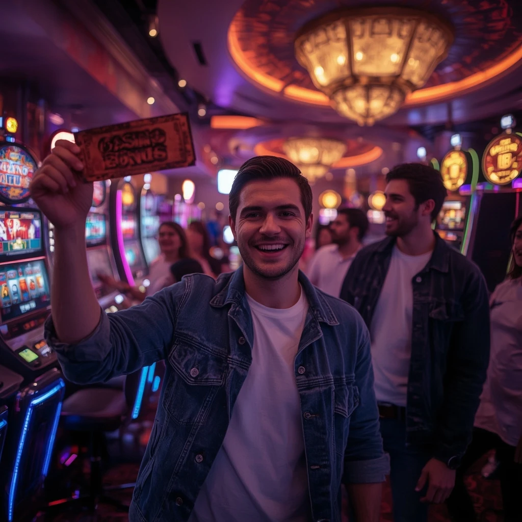 une personne avec un bonus Midas Luck Casino